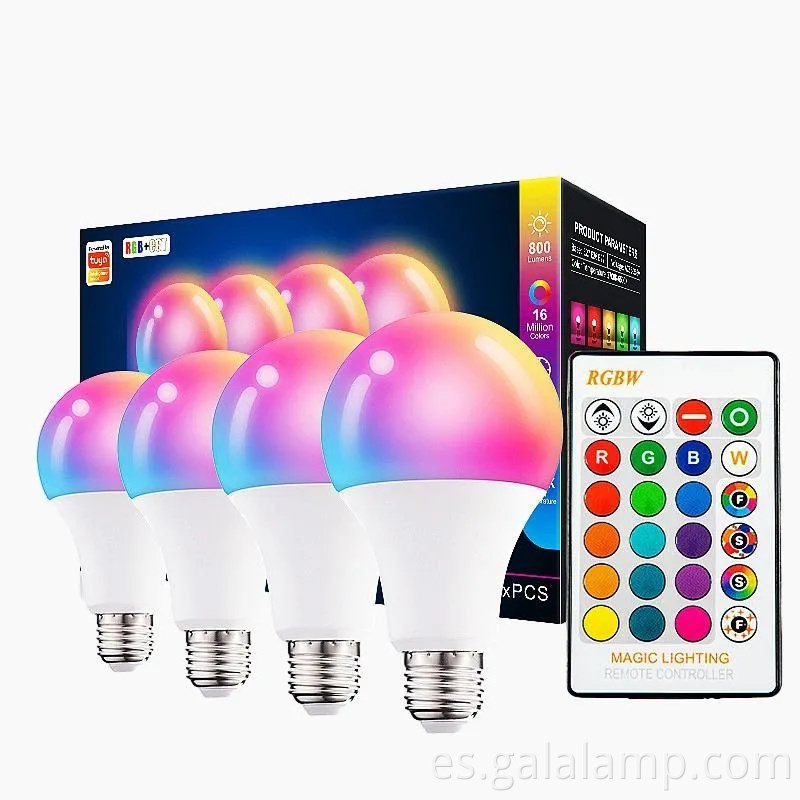 Luz de bombilla LED inteligente con wifi y control Bluetooth